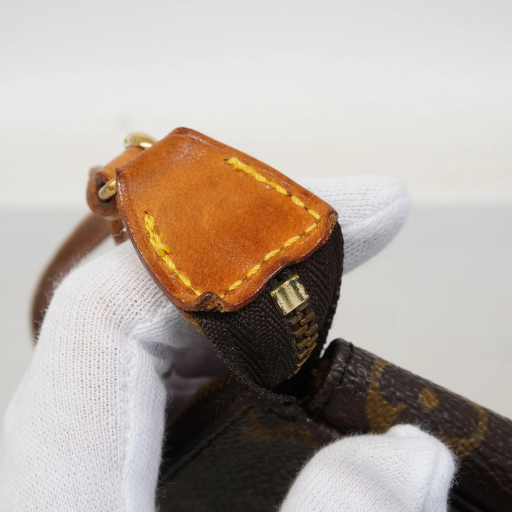 LOUIS VUITTON Authentic Brown Monogram Pochette Pouch - Picture 8 of 9